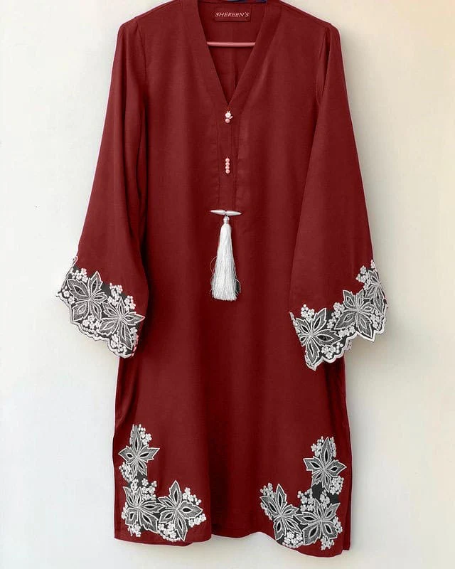 Cotton cutwork 2pcs - Image 2
