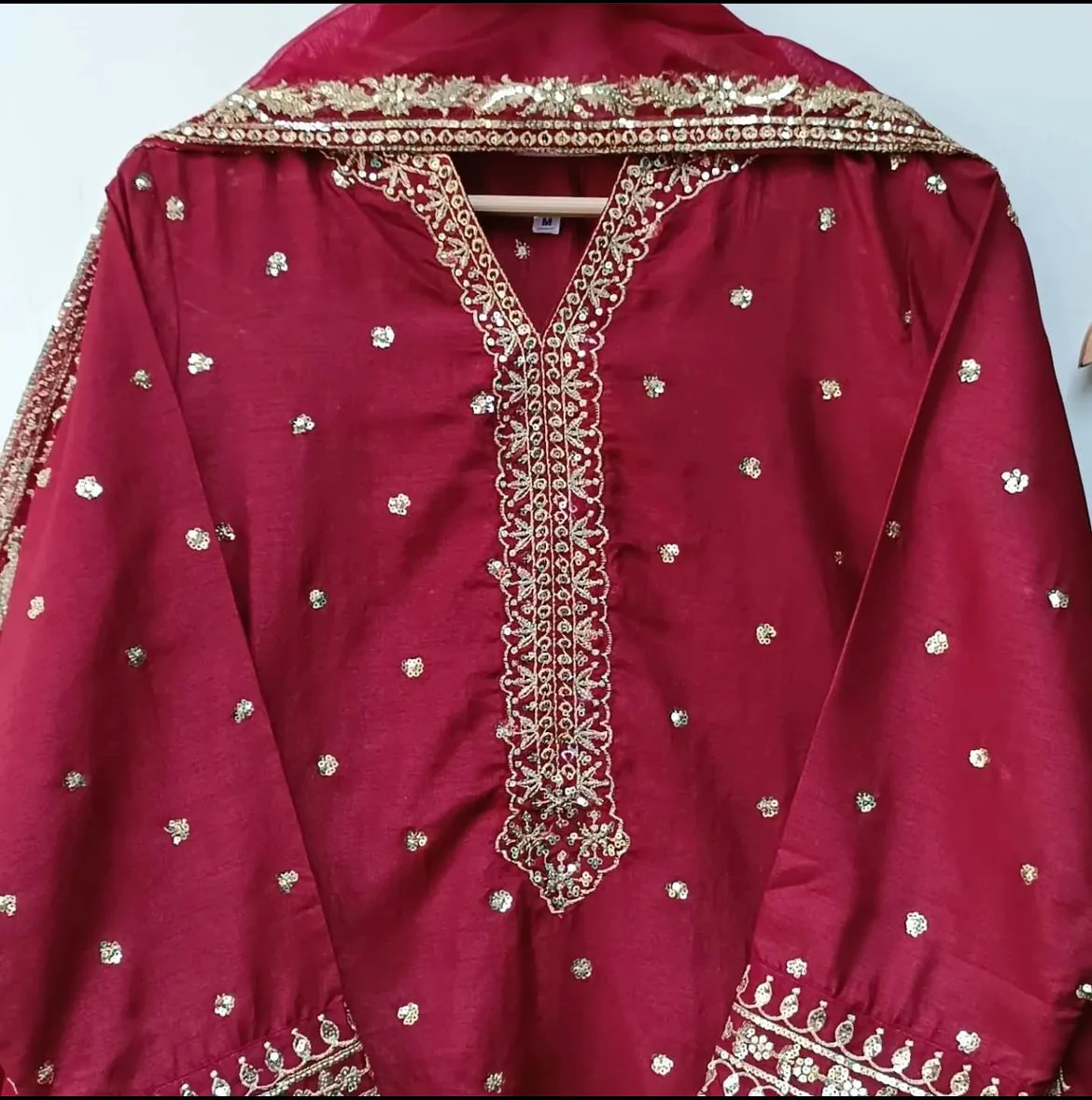 Marina - Raw Silk Embroidered 3PC Stitched Set - Image 12