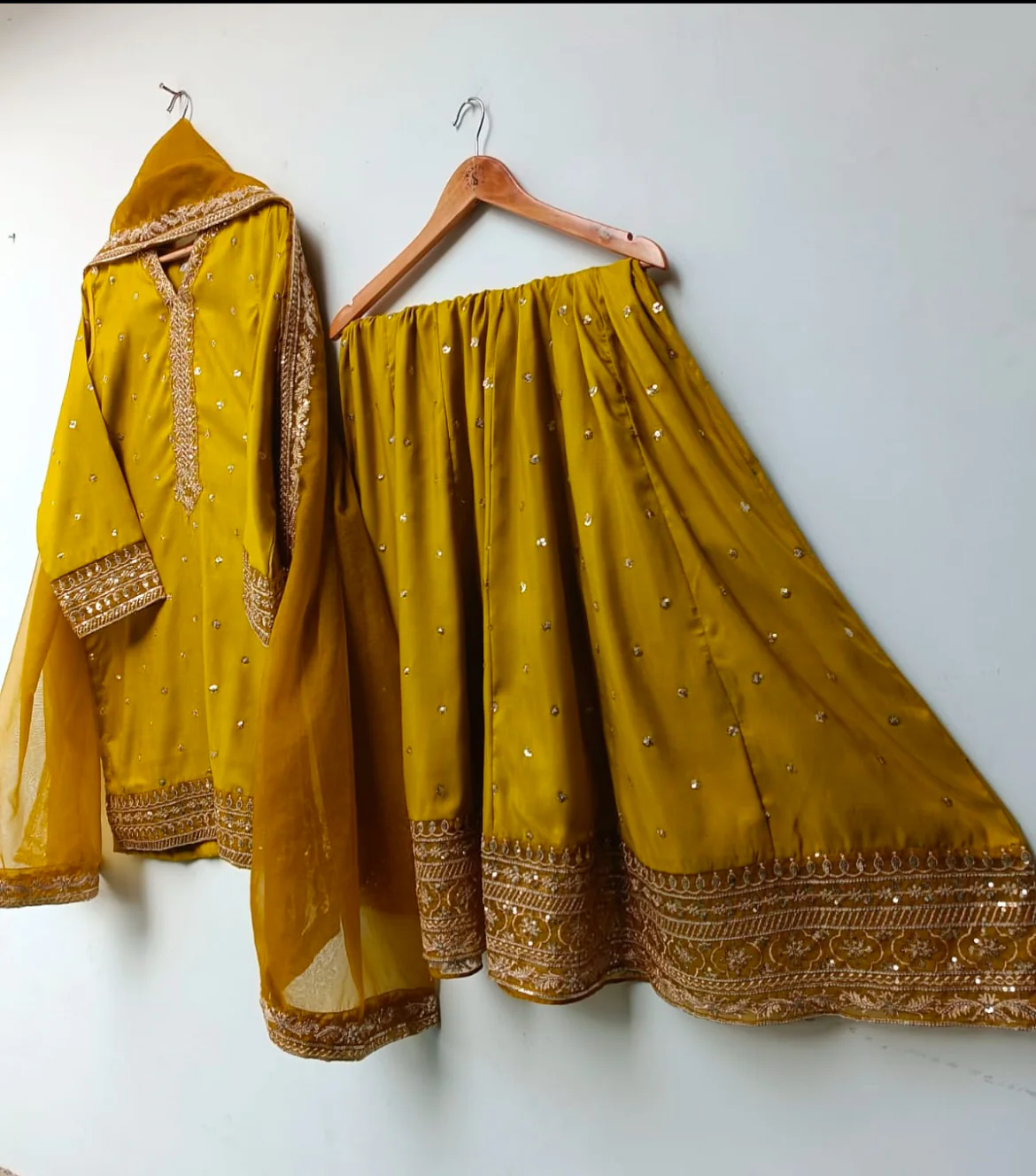Marina - Raw Silk Embroidered 3PC Stitched Set - Image 13