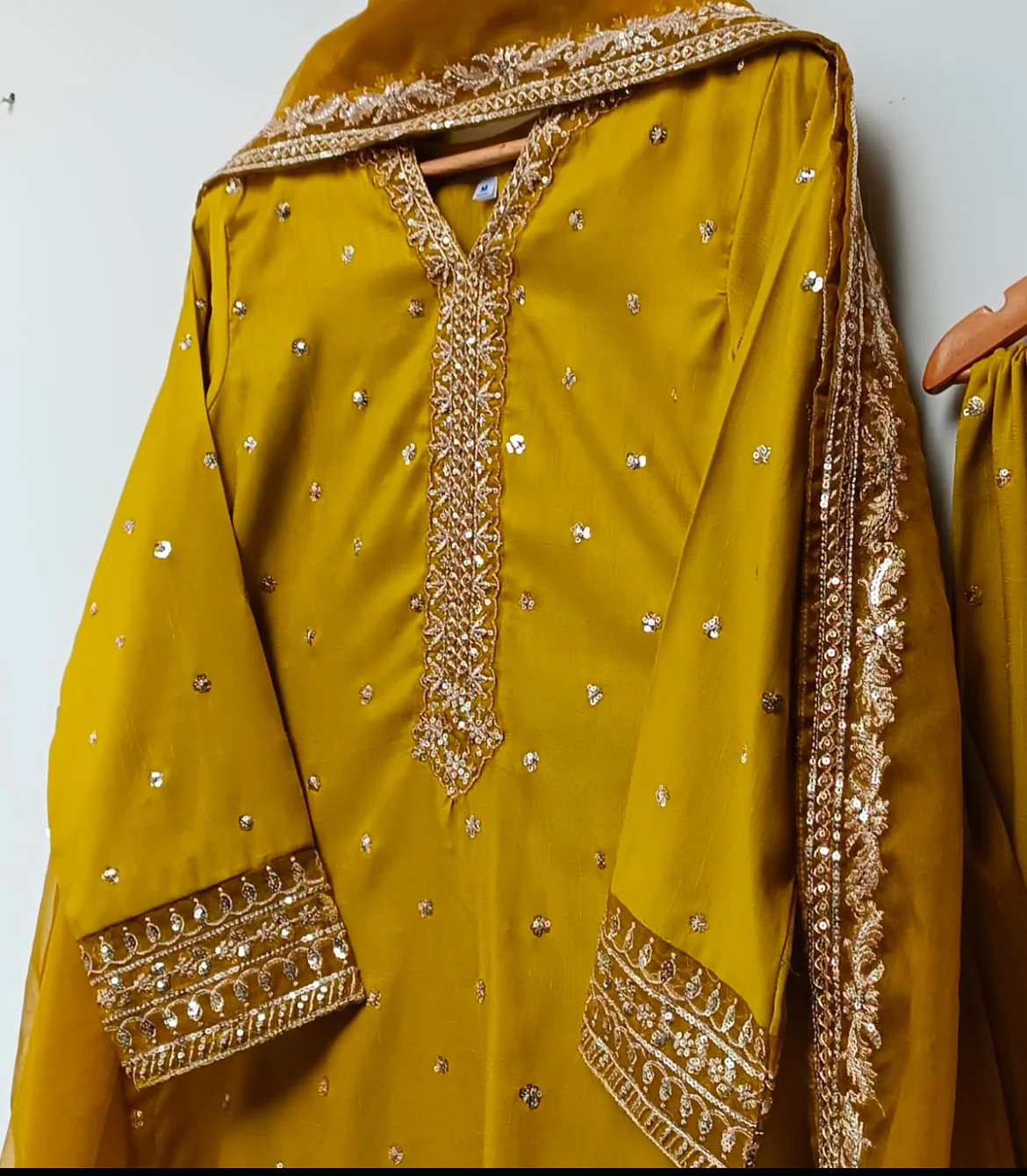 Marina - Raw Silk Embroidered 3PC Stitched Set - Image 15