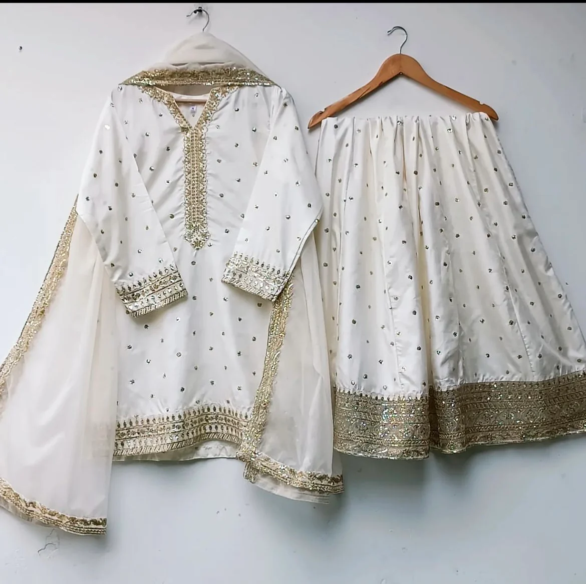 Marina - Raw Silk Embroidered 3PC Stitched Set - Image 4