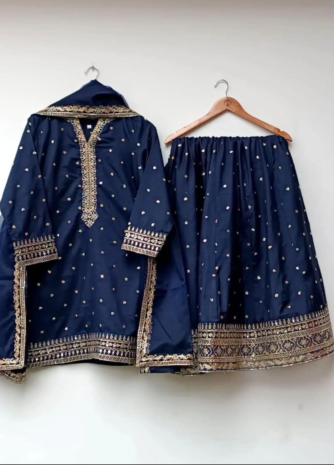 Marina - Raw Silk Embroidered 3PC Stitched Set - Image 7