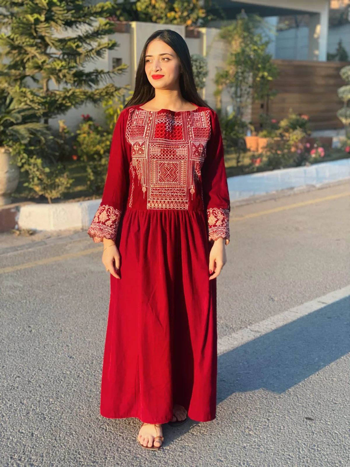 New Velvet Tilla Embroidery Maxi - Image 8