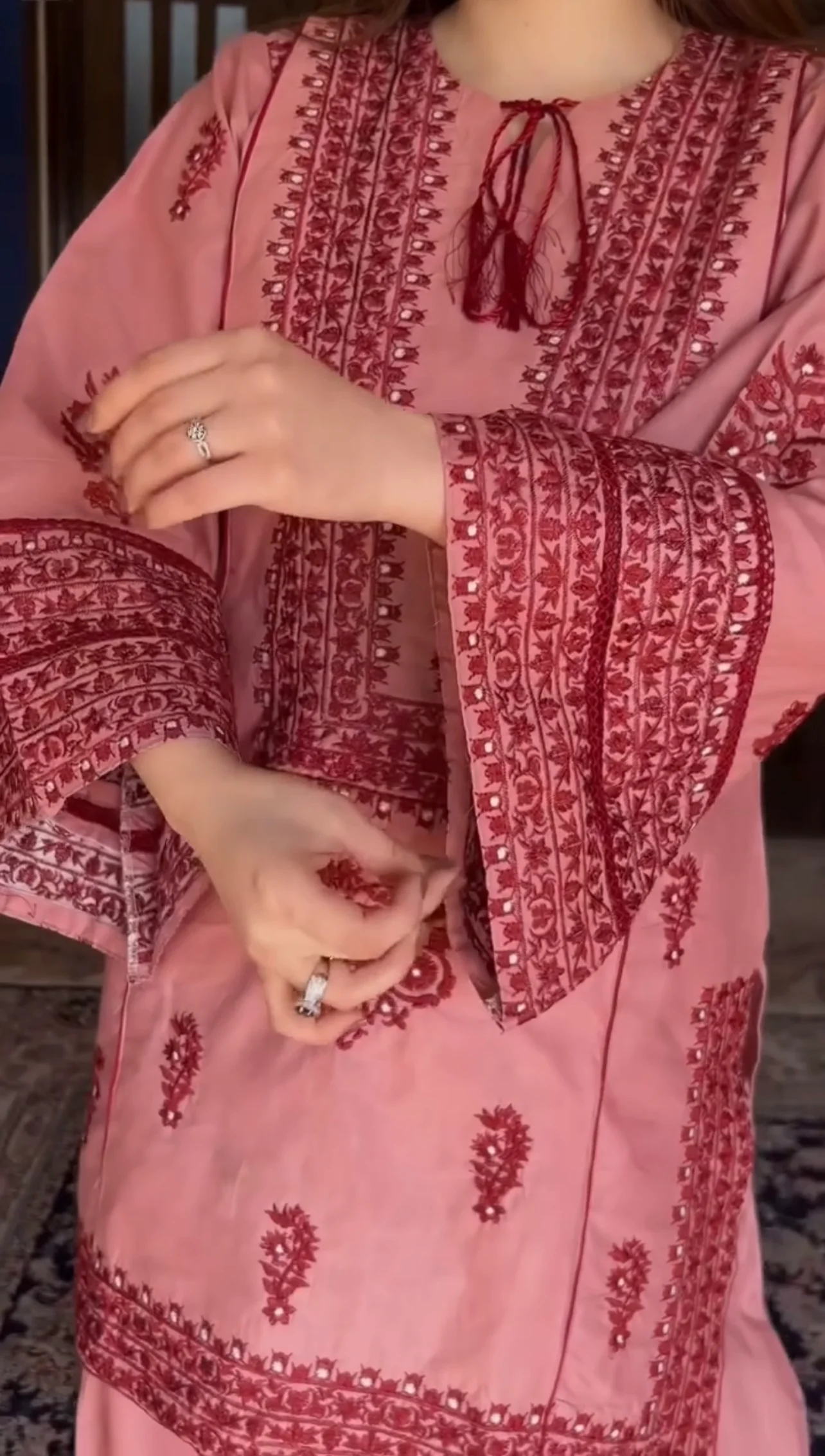 Jugnu Pink-Dress - Image 3