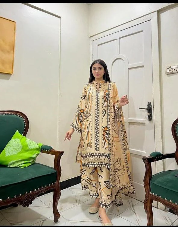 Printed 3pcs lawn - Image 2