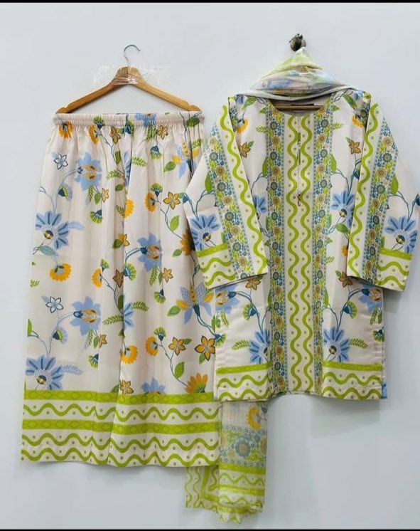 Printed 3pcs lawn - Image 3
