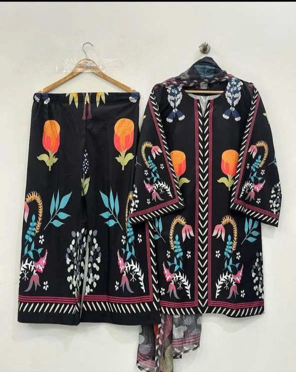 Printed 3pcs lawn - Image 4