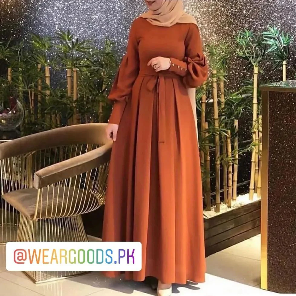 Stitched Abaya With Buttons - Image 6